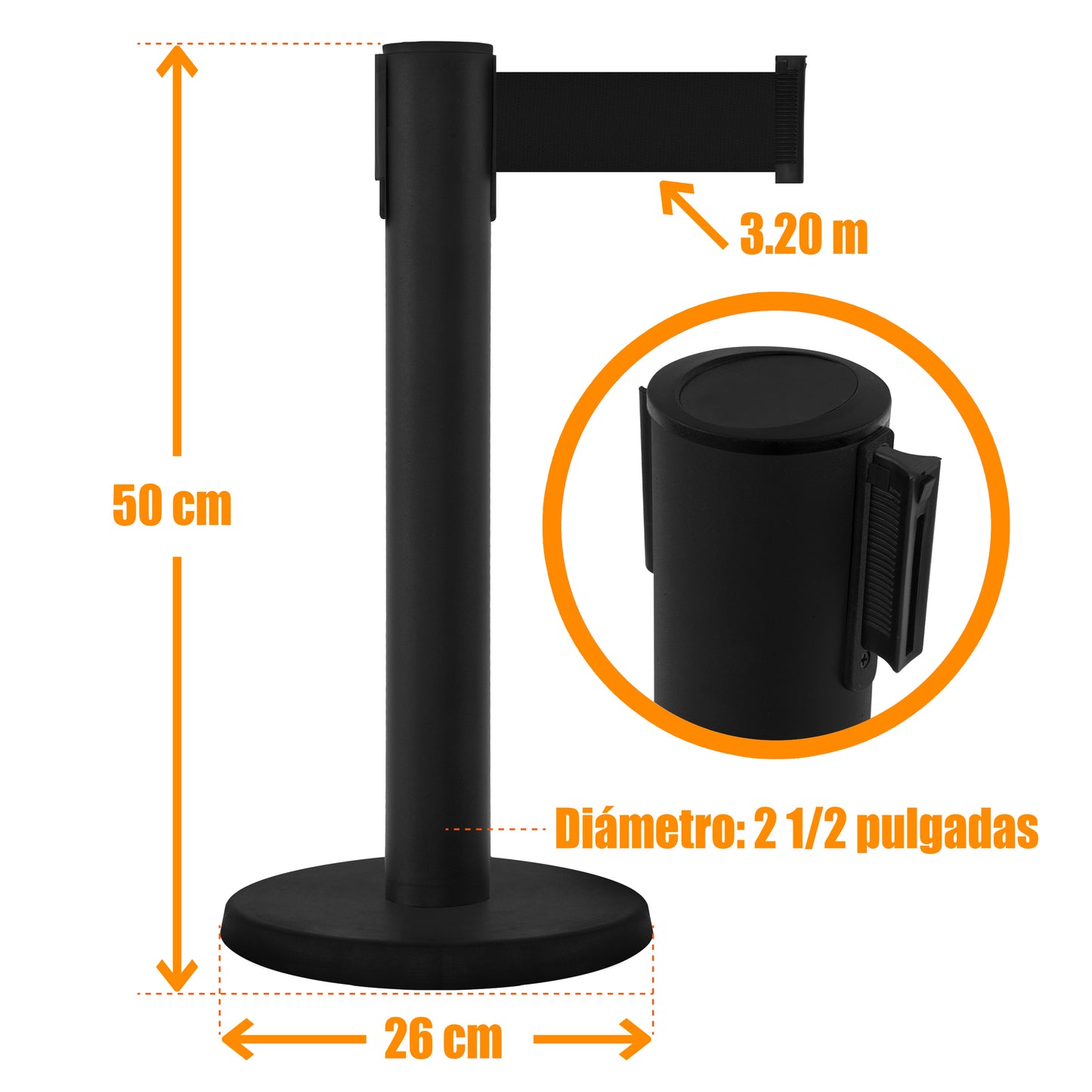 POSTE EXPO NEGRO (2 POSTES)