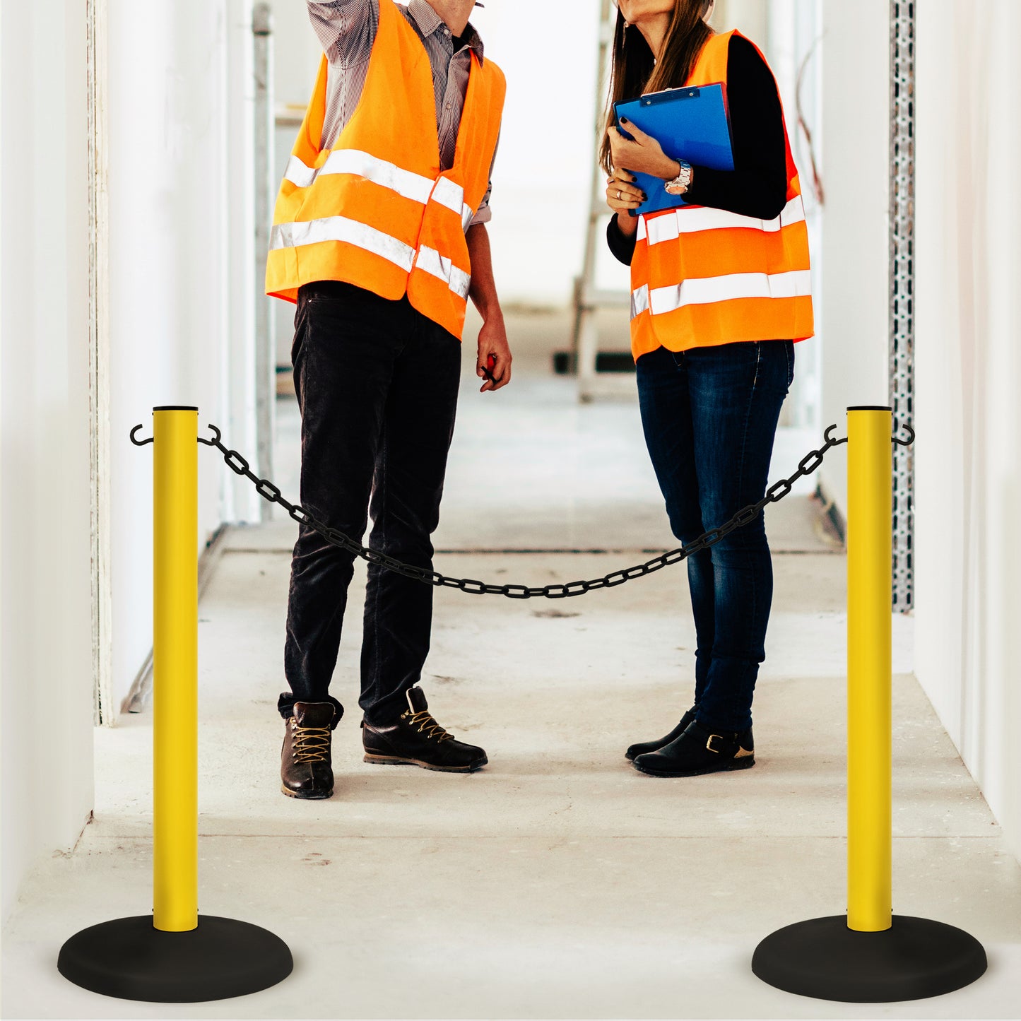 POSTE PLASTICO PARA CADENA (2 POSTES)