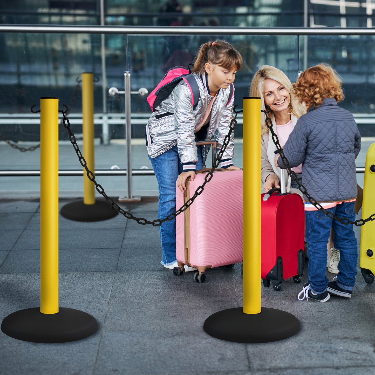 POSTE PLASTICO PARA CADENA (2 POSTES)