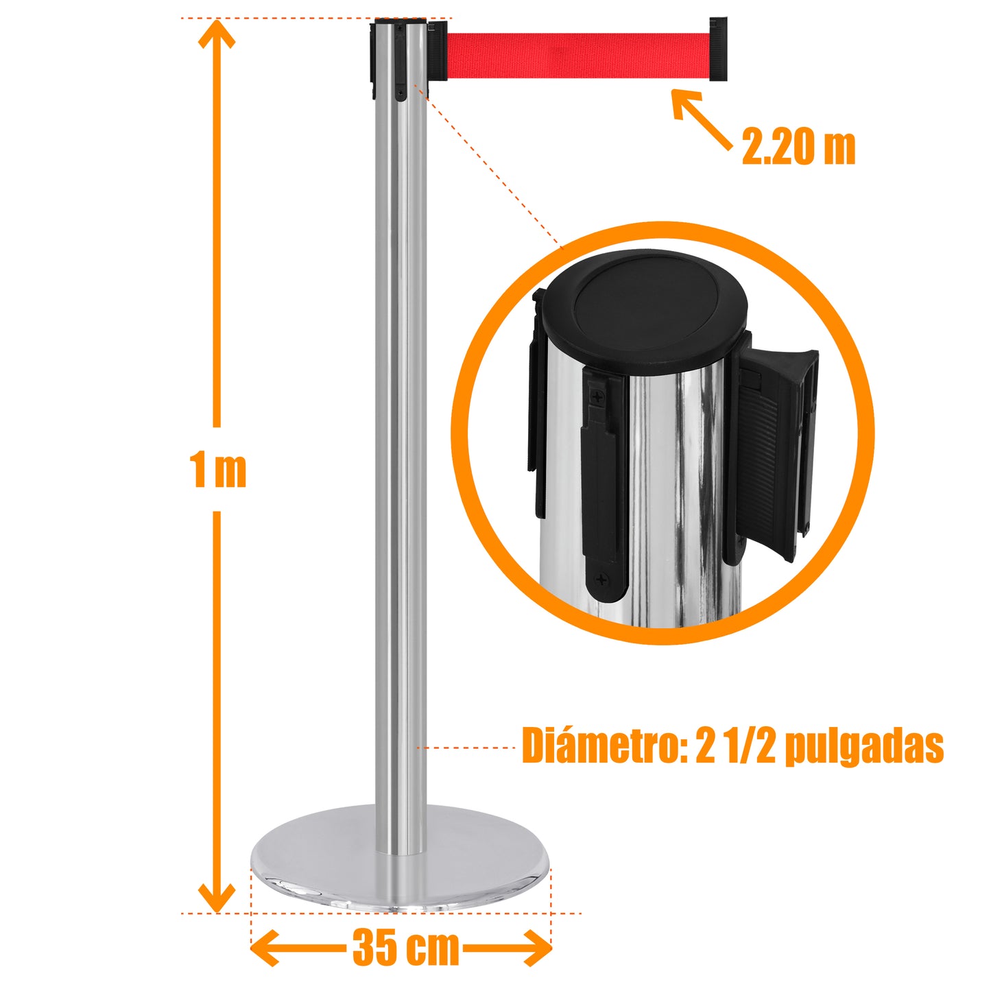 POSTE MAXIMA ACERO (2 POSTES)