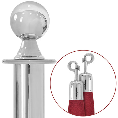 POSTE EJECUTIVO CROMADO (2 POSTES)