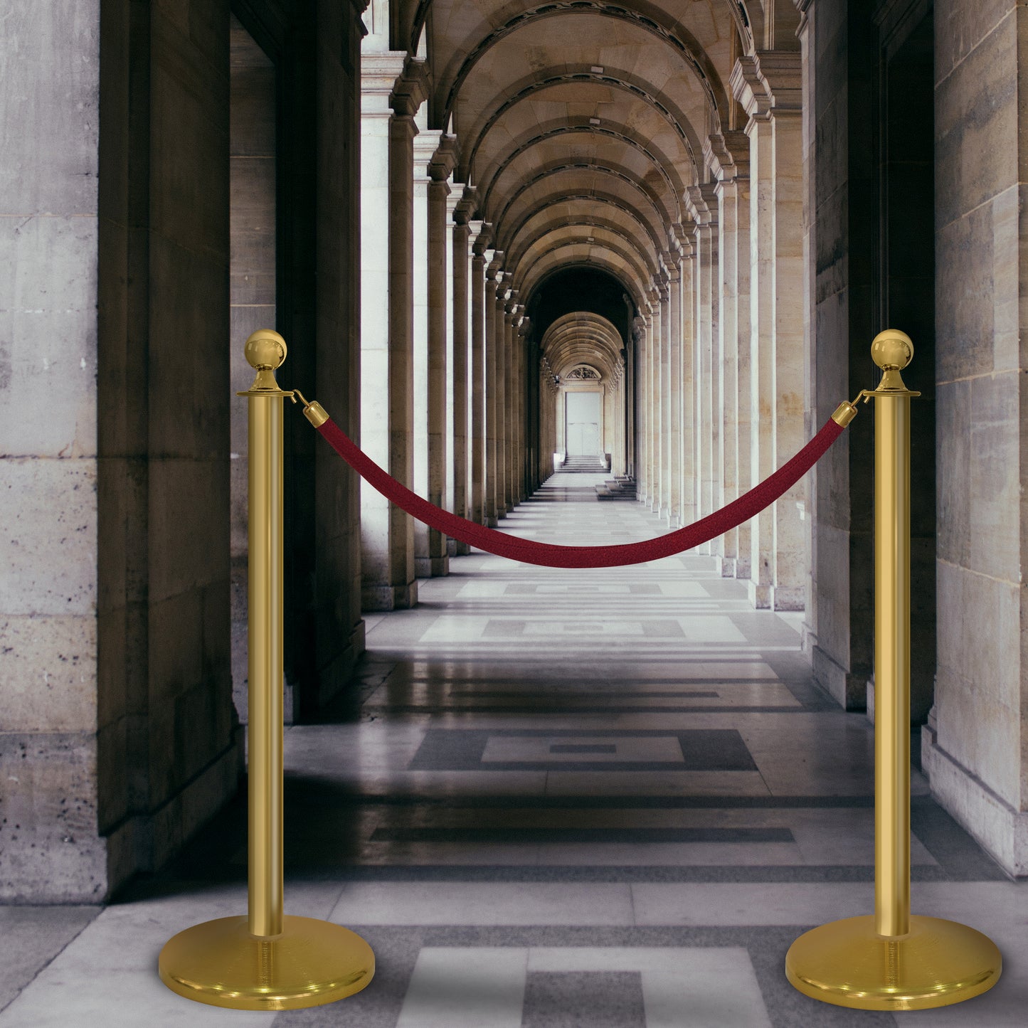 POSTE EJECUTIVO DORADO (2 POSTES)